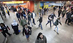 Movimentação na estação da Luz