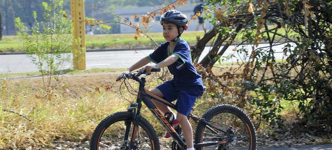 Murilo, que já chegou a pedalar quase 40 km!