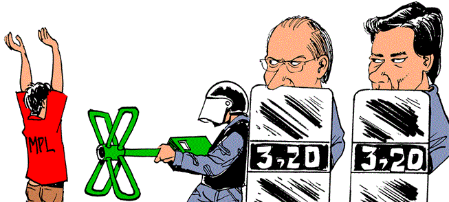 Não à repressão e à violência