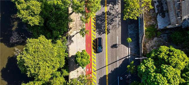 No novo trecho para bikes no Recife, velocidade de