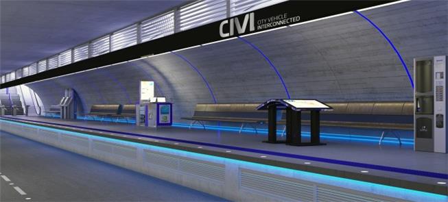 No projeto CIVI para Curitiba, estações a 6m de pr