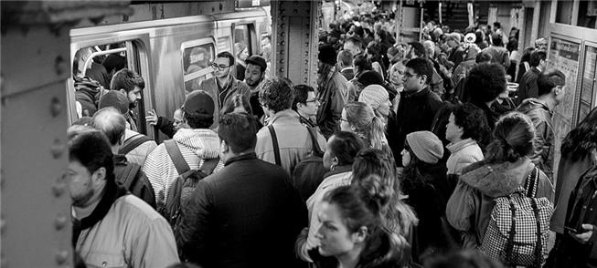 Nova York: estação lotada em horário de pico