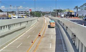 O BRT está concluído em trechos como o da avenida