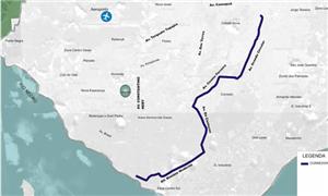 O BRT terá 22 quilômetros de anel viário