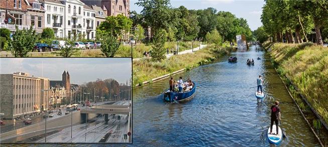 O canal restaurado após a retirada da avenida