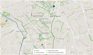 O mapa mostra desde trilhas até faixas exclusivas