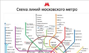 O novo mapa do metrô de Moscou