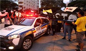 O protesto pedia passe livre no transporte de BH