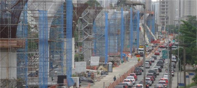 Obras de construção do primeiro trecho da Linha 17