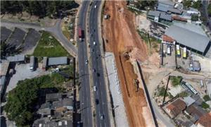 Obras do BRT da avenida Pedro I, em Belo Horizonte