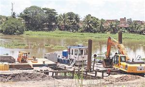 Obras do projeto do navegabilidade do Rio Capibari