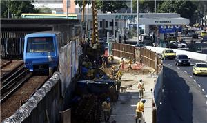 Obras no metrô do Rio