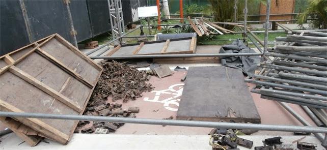 Obras para o Carnaval fecham passagem na praça Oru