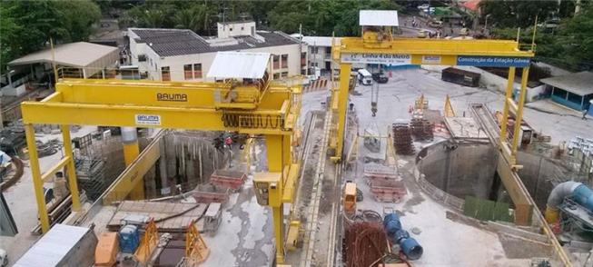 Obras paradas da estação Gávea, da Linha 4 do Metr