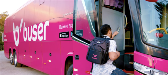 Ônibus do app Buser: viagens sob demanda, a baixo