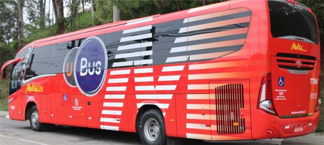 Ônibus do sistema UBus, na região do ABCD, em São