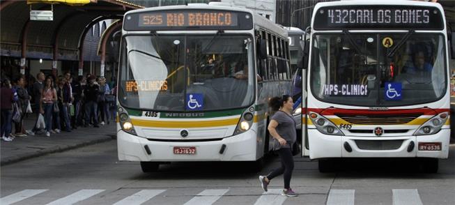 Ônibus no Centro de Porto Alegre