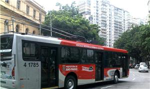 Os novos trolebus movidos a energia elétrica