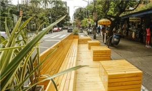 Parklets são pequenos espaços de convivência