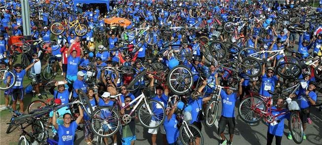 Passeio ciclístico no domingo teve 10 mil ciclista