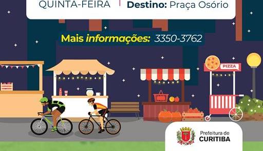 Pedal noturno conduz a uma feira gastronômica em C