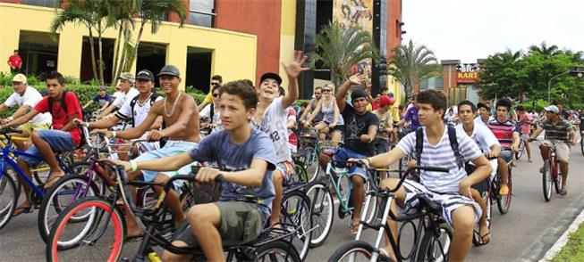 Pedaladas são atração na Semana da Bicicleta em Jo