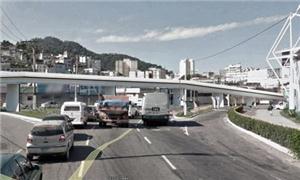 Perspectiva de viaduto onde passará o BRT de Vitór