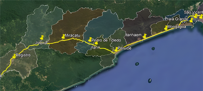 Peruíbe será ponto intermediário da linha de 223km
