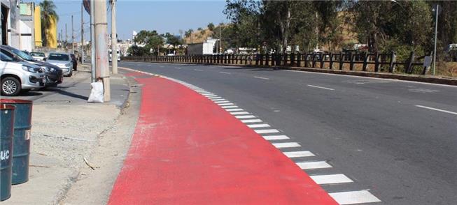 Pista ainda sem tachões de separação na Severino B