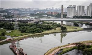 Ponte sobre o canal Guarapiranga já está em obras