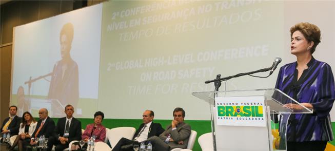 Presidente na abertura da conferência, em Brasília