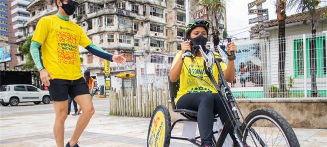 Projeto utiliza três tipos de bike adaptada