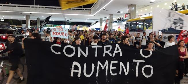 Protesto na Rodoviária de Brasília