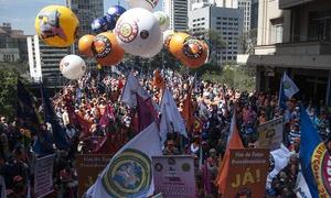 Protestos de centrais sindicais em todo o país
