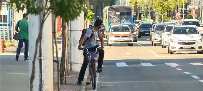 Reta da Penha, local onde morreu um ciclista ontem