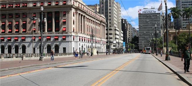 São Paulo sem carros durante a quarentena da Covid