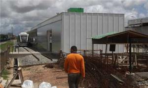 Segundo a Seinfra, 50% das obras civis do VLT fora