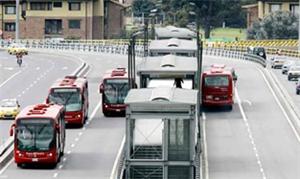 Sistema BRT em funcionamento em Bogotá, na Colômbi