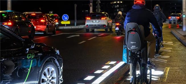 Sistema Flowell em ciclovia de Issy-les-Moulineaux