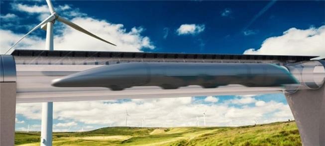 Super trem Hyperloop flutua sobre trilhos com levi