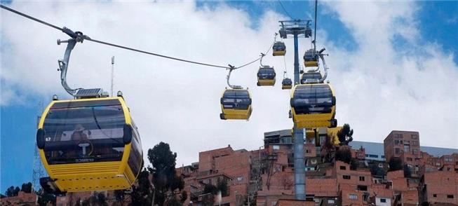 Teleférico em La Paz, Bolívia, o mais extenso (e a