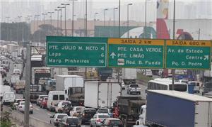 Trânsito caótico em São Paulo