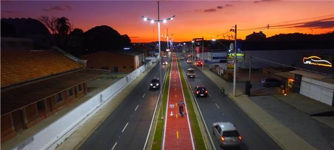 Trecho concluído da nova ciclovia em Atibaia