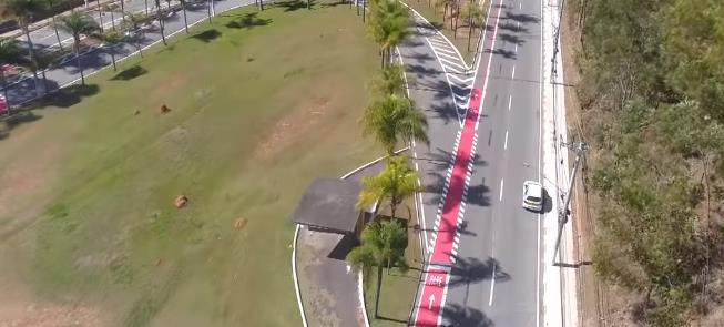 Trecho concluído de ciclovia em Santana de Parnaíb