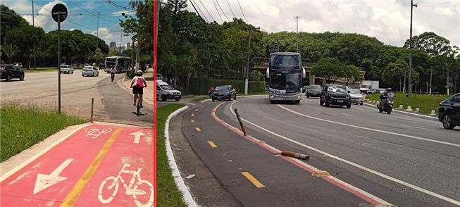 Trecho sem continuidade em área de alta velocidade