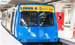 Trem da linha 4 do metrô do Rio de Janeiro
