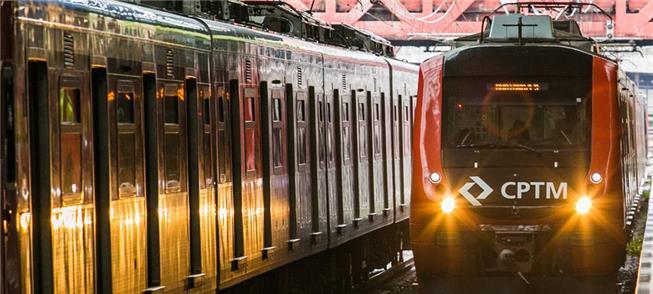 Trens urbanos de São Paulo na Estação da Luz