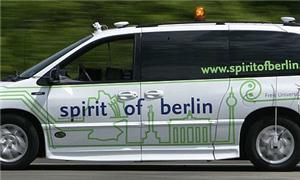 Um veículo com pilotagem automatizada, em Berlim,