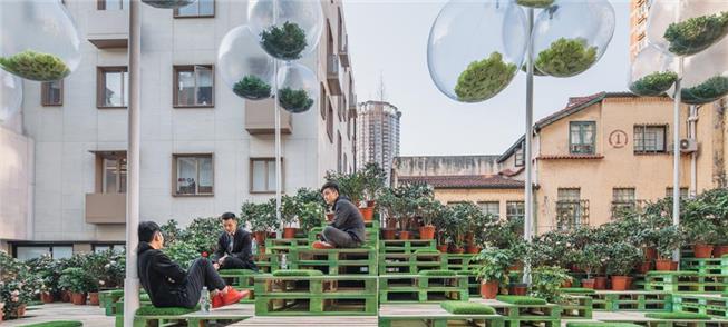 Urban Bloom, em Xangai: estacionamento que virou j