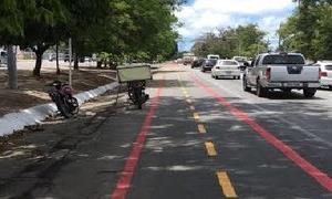 Vão ser pintados 3,2 km de ciclovia na BR-104